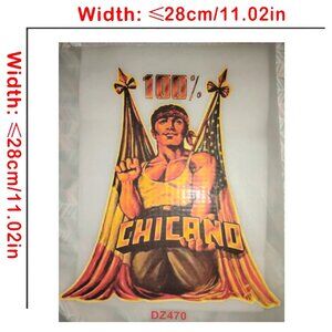 Vintage 100% Chicano Logo - IRON ON TRANSFER - Heat Transfer Patch - Rare